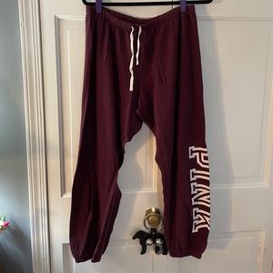 PINK maroon sweatpants